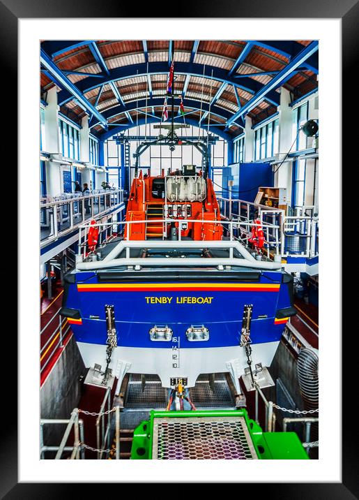 Tenby Lifeboat 1 Framed Mounted Print by Steve Purnell