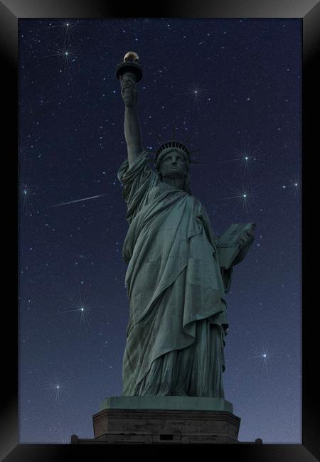 Liberty Starry Starry Night Framed Print by Steve Purnell