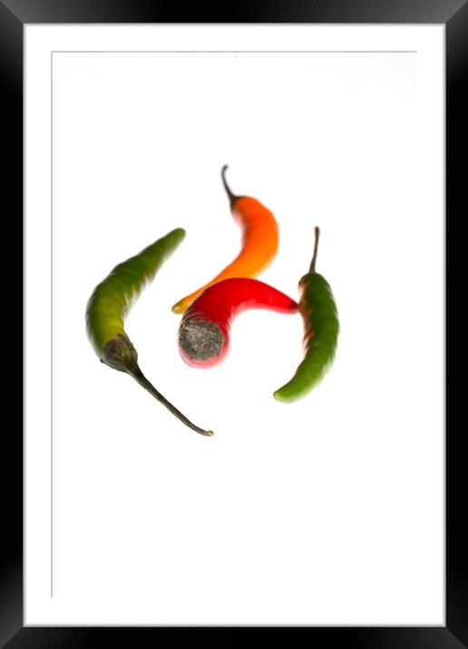 Chilli Mix 1 Framed Mounted Print by Steve Purnell