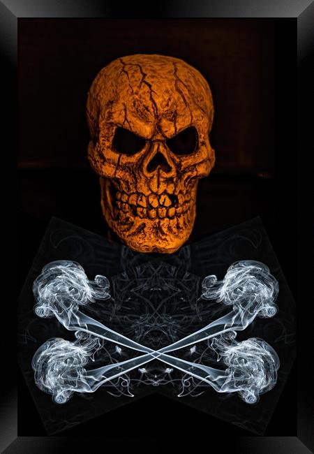 Skull And Crossbones 2 Framed Print by Steve Purnell