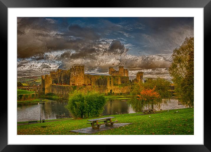 An Autumnal Castle Framed Mounted Print by Steve Purnell