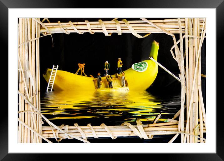 The Sinking Of The SS Banana Framed Mounted Print by Steve Purnell