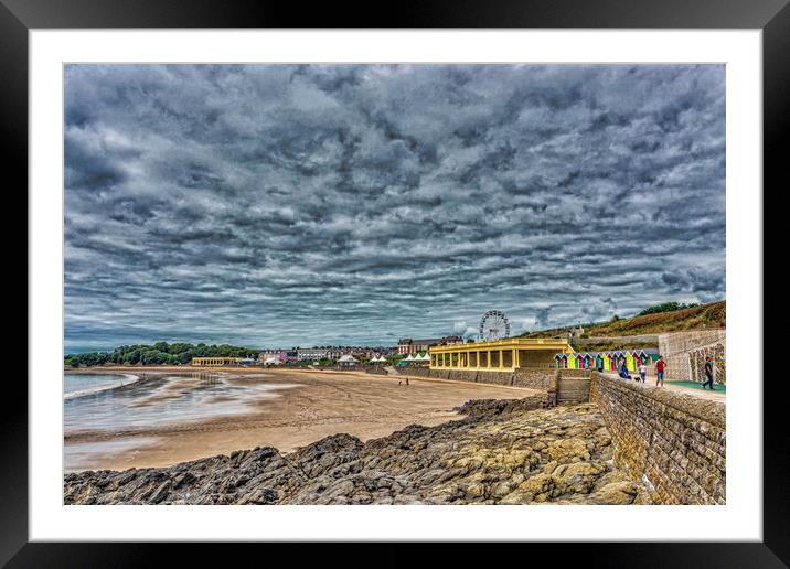 Dramatic Barry Island Framed Mounted Print by Steve Purnell