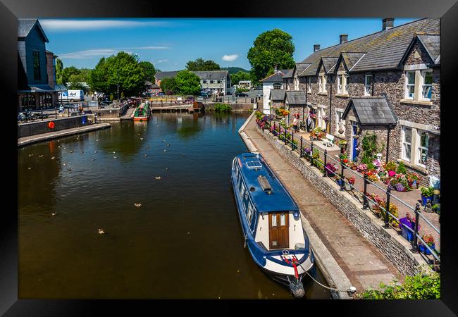 Serene Brecon Canal Haven Framed Print by Steve Purnell