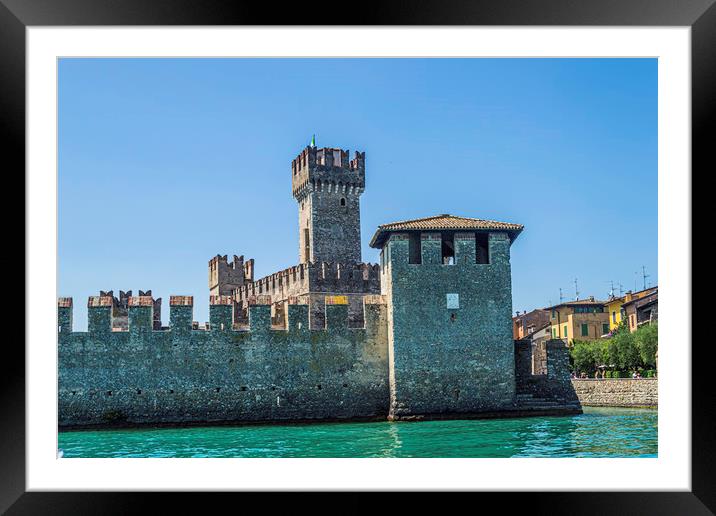 Sirmione Castle 1 Framed Mounted Print by Steve Purnell