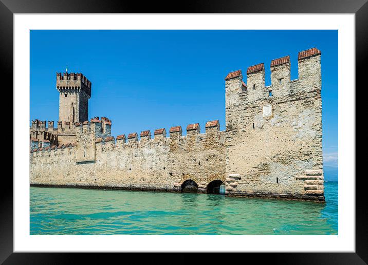 The Mighty Fortress of Sirmione Framed Mounted Print by Steve Purnell