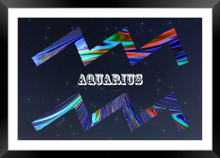 Aquarius Framed Mounted Print by Steve Purnell