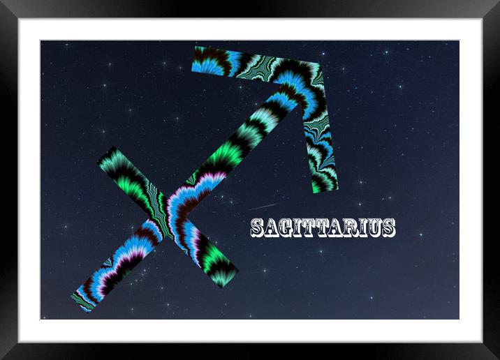 Sagittarius Framed Mounted Print by Steve Purnell
