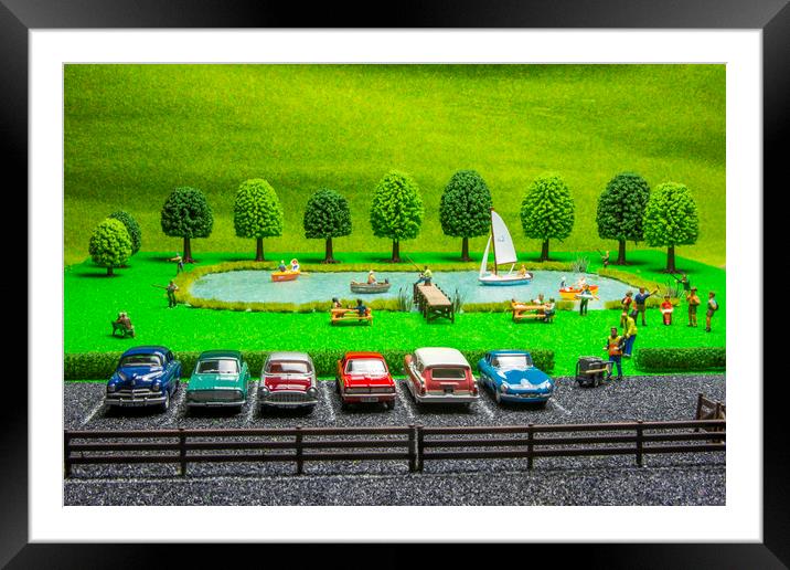 Classic Car Rally Framed Mounted Print by Steve Purnell