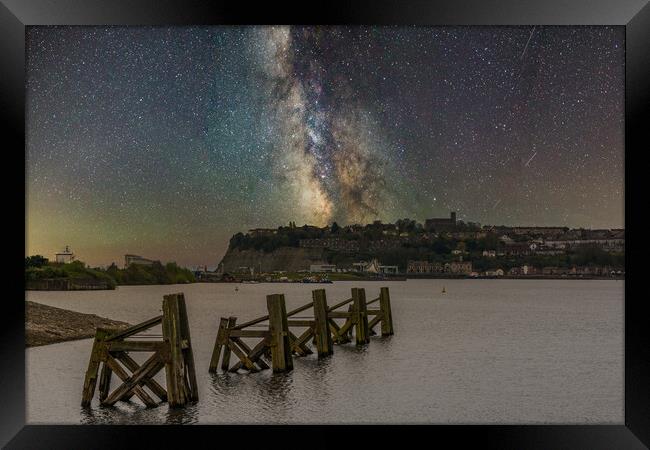 Cardiff Bay Milky Way Framed Print by Steve Purnell