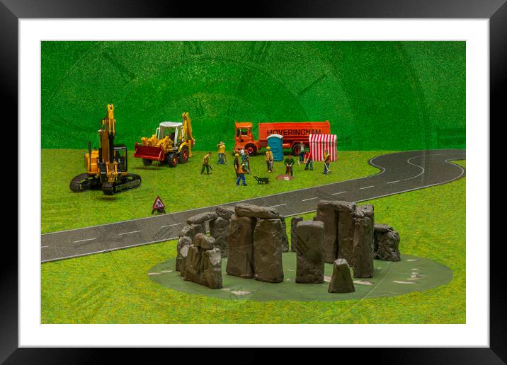 Construction Through The Ages 2 Framed Mounted Print by Steve Purnell