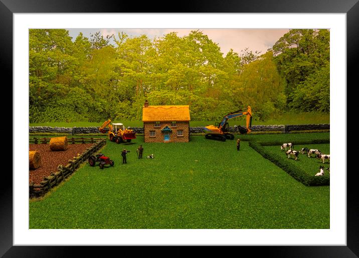 Life On Smallville Farm Framed Mounted Print by Steve Purnell
