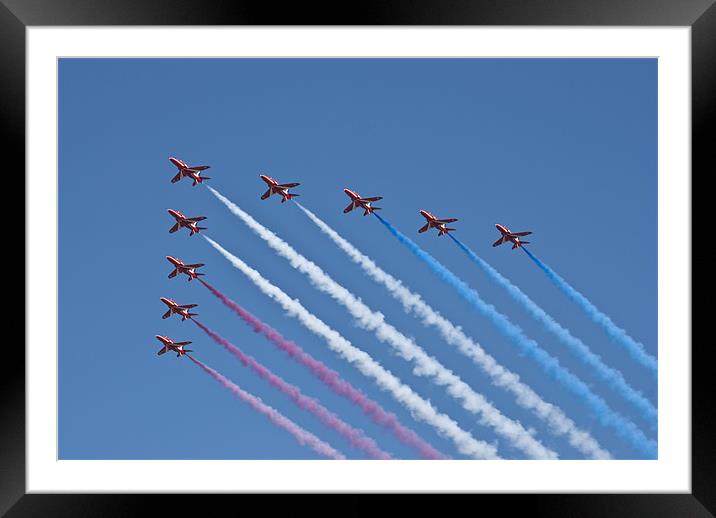 Red Arrows Framed Mounted Print by Steve Purnell