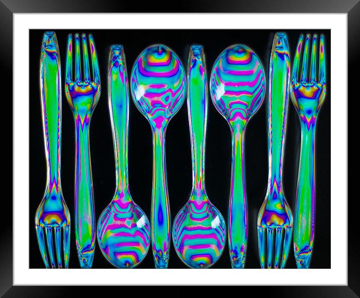 Forks n Spoons Framed Mounted Print by Steve Purnell