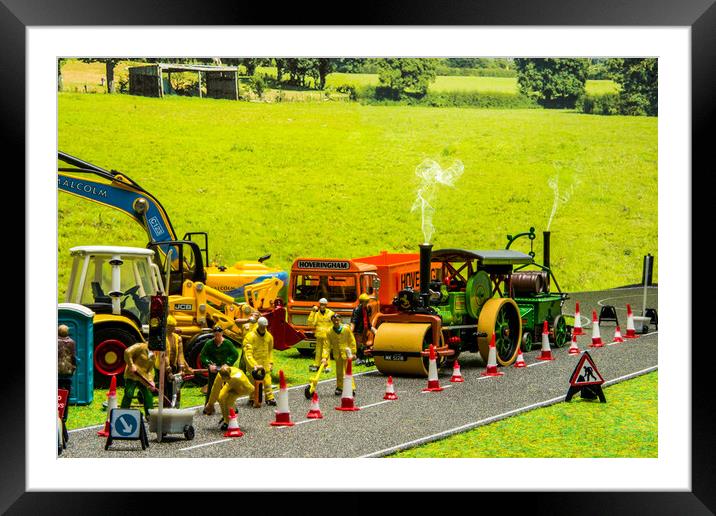 Road Resurfacing 2 Framed Mounted Print by Steve Purnell