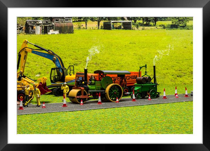 Road Resurfacing 3 Framed Mounted Print by Steve Purnell