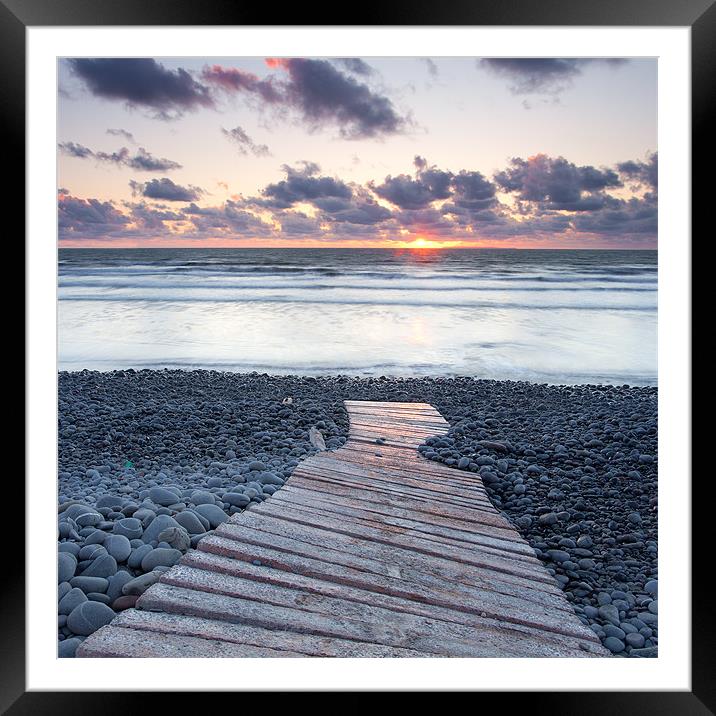 Westward-Ho! Sunset Framed Mounted Print by Andrew Wheatley