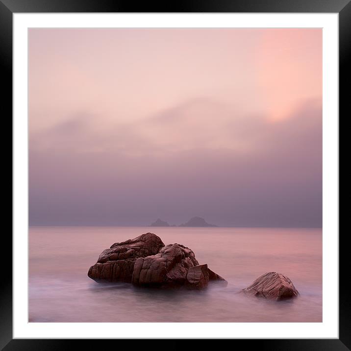 Porth Nanven Sunset Framed Mounted Print by Andrew Wheatley