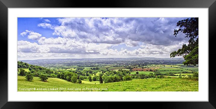 Quantock Framed Mounted Print by andrew bowkett