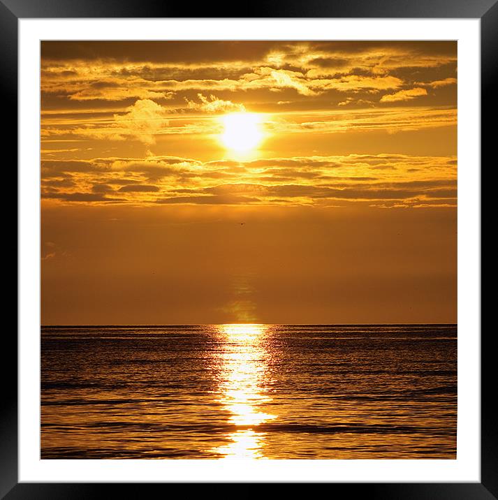Golden Sunset Framed Mounted Print by andrew bowkett