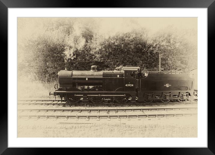 Steam Train No. 43924 Framed Mounted Print by Roger Green