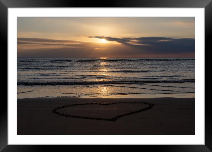 Love on the Beach Framed Mounted Print by Roger Green