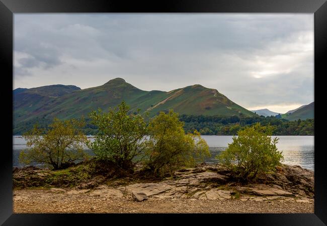 Catbells over Derwentwater Framed Print by Roger Green