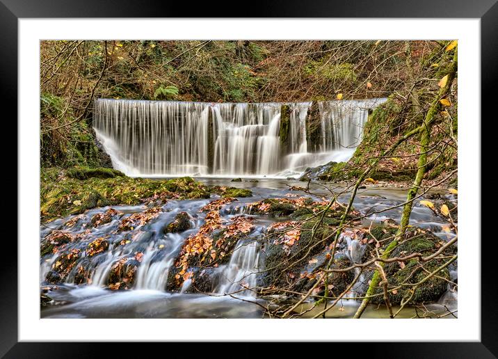 Waterfall at Ambleside Framed Mounted Print by Roger Green