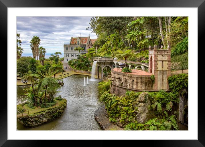 Monte Palace Tropical Garden in Madeira Framed Mounted Print by Roger Green