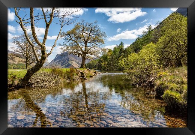 Looking Up Buttermere Dubs Framed Print by Roger Green