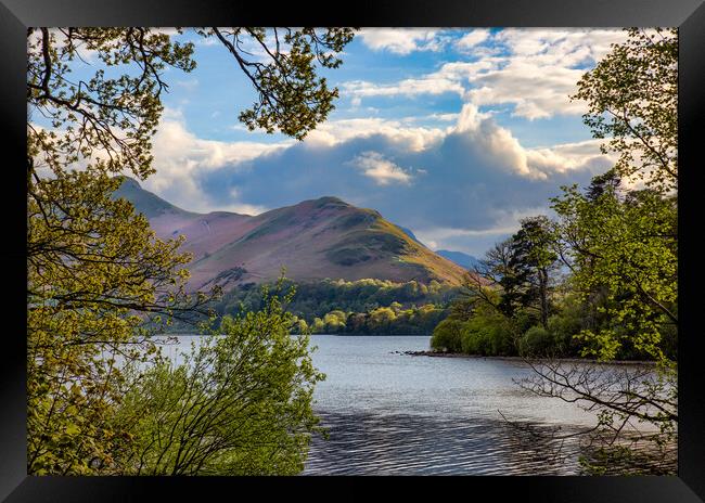 Catbells over Derwentwater Framed Print by Roger Green