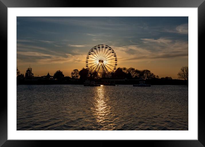 Southport Ferris Wheel Framed Mounted Print by Roger Green