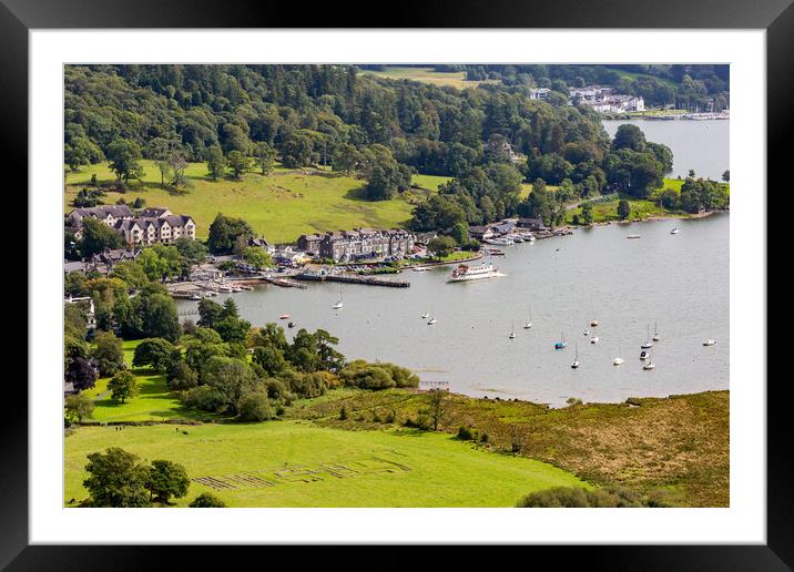 Waterhead Pier at Ambleside Framed Mounted Print by Roger Green