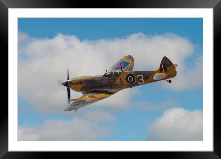 Spitfire MK356 Framed Mounted Print by Roger Green