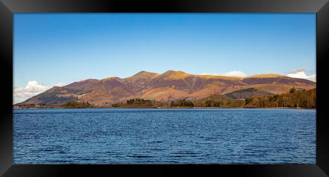 Looking over Derwentwater to Skiddaw Framed Print by Roger Green