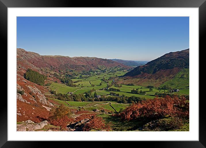 Langdale Valley Framed Mounted Print by Roger Green