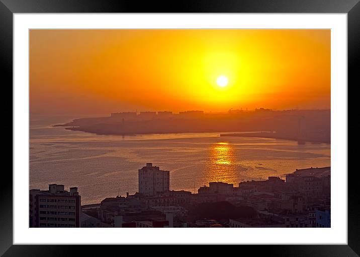 Sunrise over Havana Framed Mounted Print by Roger Green