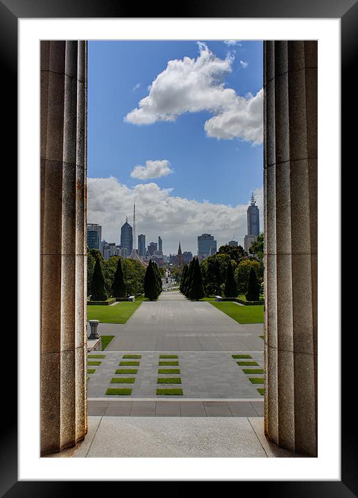 City of Melbourne Framed Mounted Print by Roger Green
