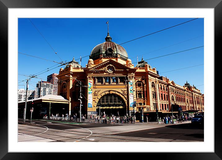 Flinders Street Station Framed Mounted Print by Roger Green