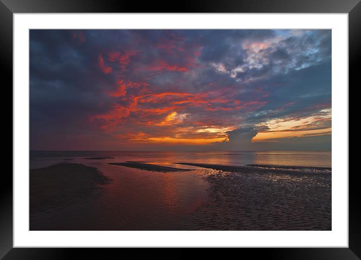 Sky's on Fire Framed Mounted Print by Roger Green