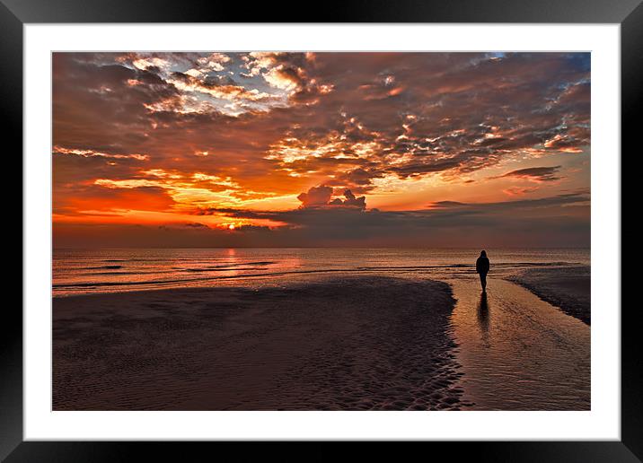 Watching the Sunset Framed Mounted Print by Roger Green