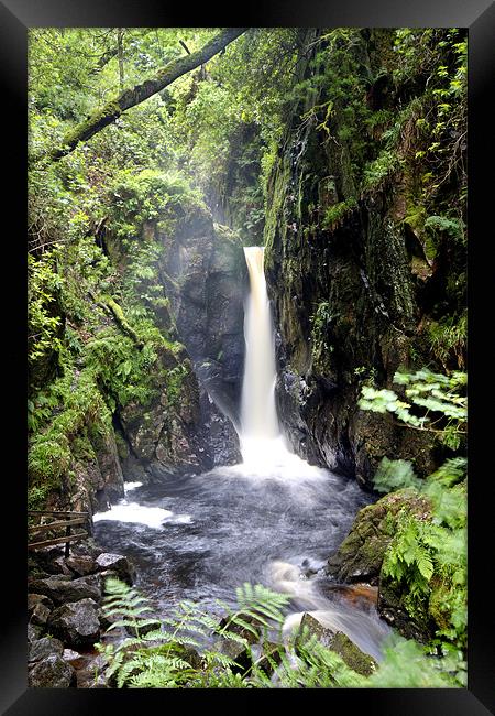 Stanley Ghyll Force Framed Print by Roger Green