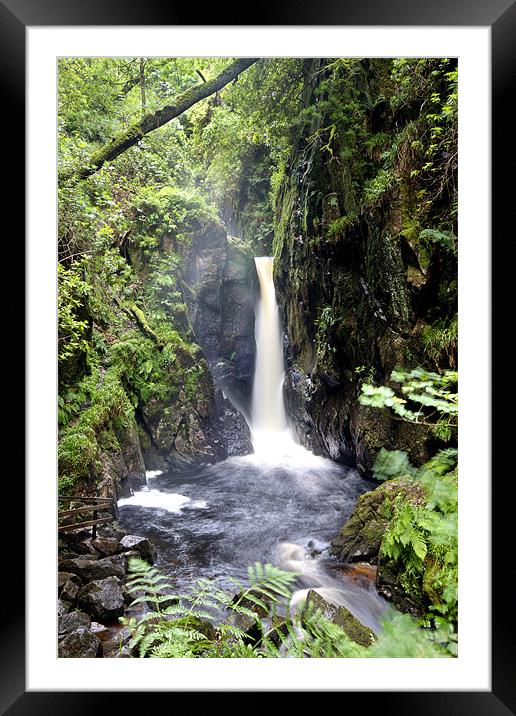 Stanley Ghyll Force Framed Mounted Print by Roger Green