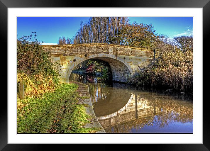 Canal Bridge Framed Mounted Print by Roger Green