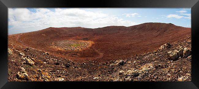 Volcanic Crater Framed Print by Roger Green