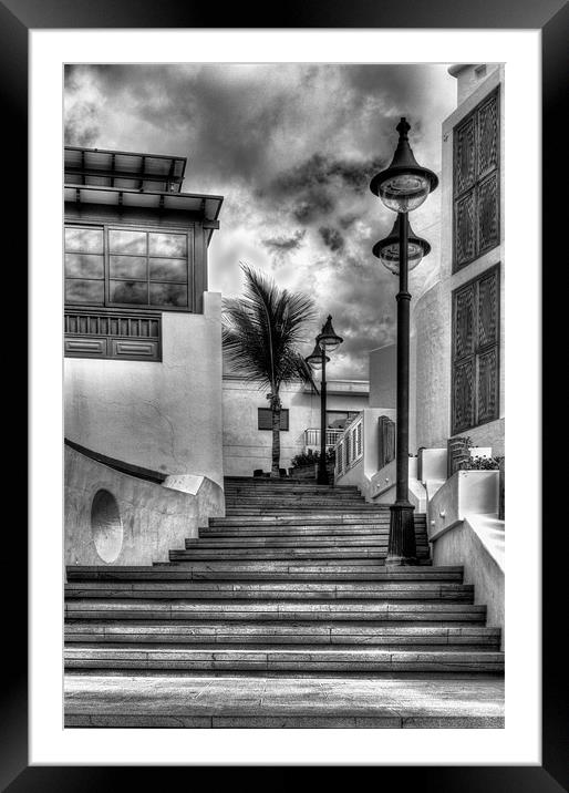 Playa Blanca Steps Framed Mounted Print by Roger Green