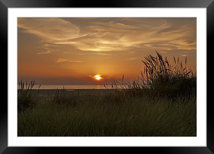Ainsdale Sunset Framed Mounted Print by Roger Green