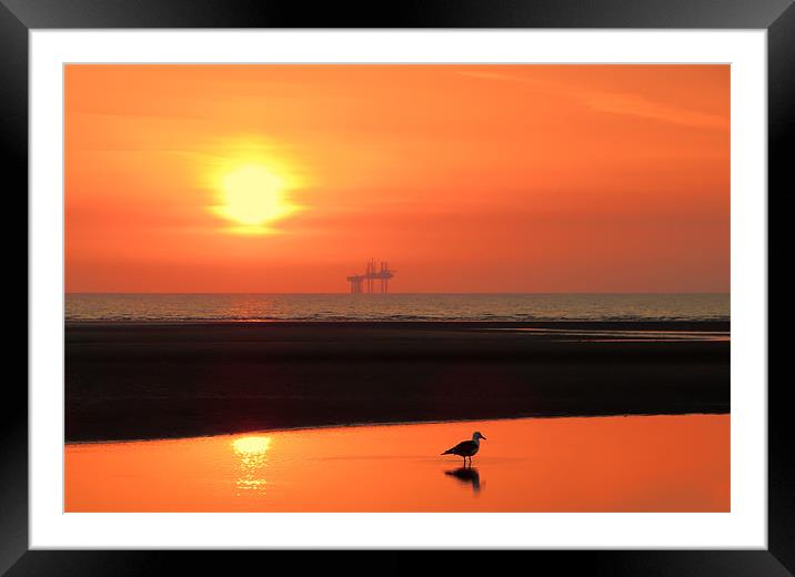 Ainsdale Sunset Framed Mounted Print by Roger Green