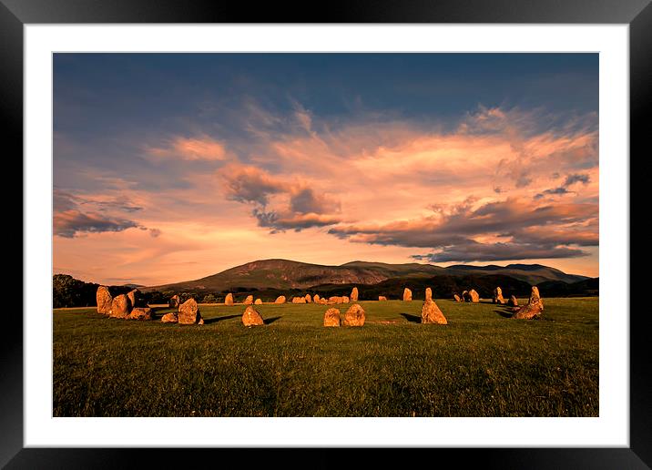 Stone Circle Framed Mounted Print by Roger Green