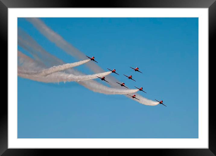 Red Arrows Framed Mounted Print by Roger Green